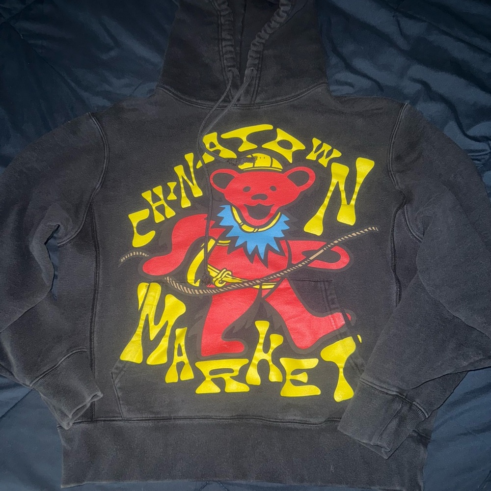 Grateful Dead Chinatown Market Black Hoodie with Red and Yellow Graphic